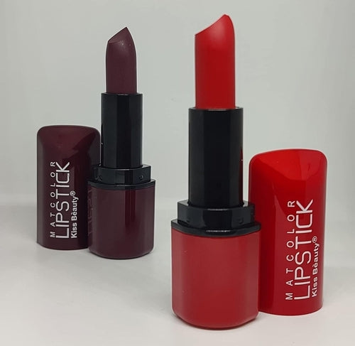 Kiss Beauty Hot and Soft Matte Lipstick Pack of 2(SH 11 + SH 12)