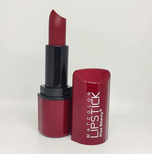 Kiss Beauty Mike Hot and Soft Matte Lipstick -DARK RED